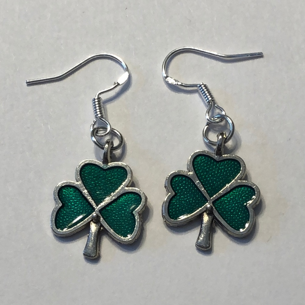 Green Shamrock Earrings